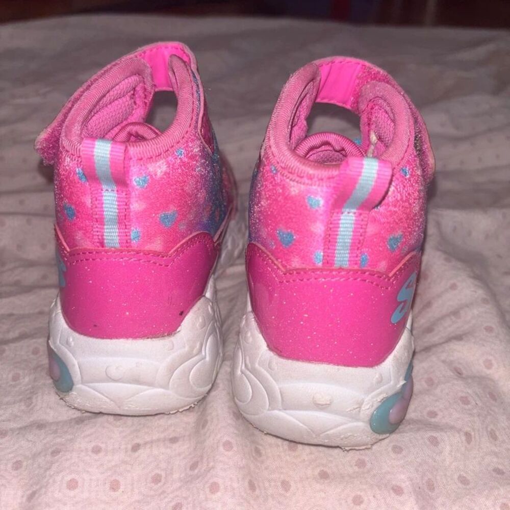Skechers S-Lights Eternal Heart Lights Whimsical Nostalgic Boots toddler size 9 - Picture 5 of 11